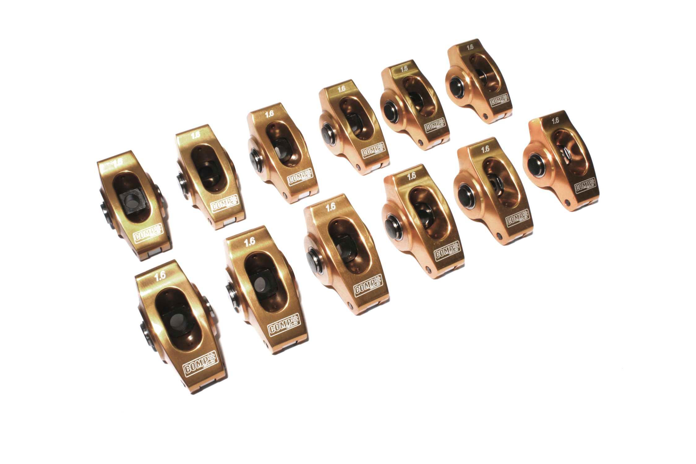 Comp Cams Ultra-Gold ARC Rocker Set w/ 1.6 Ratio for Chevrolet 200-262 V6 w/ 7/16" Stud - 19005-12