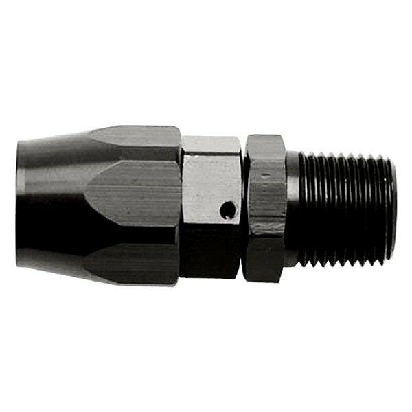 Fragola #6  Straight Hose End X 1/4 MPT  Black - 190106-BL
