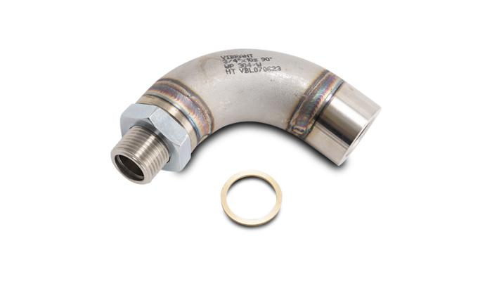 Vibrant Performance Universal Thread-On J-Style O2 Sensor Bung with Precision Machining (Stainless Steel)
