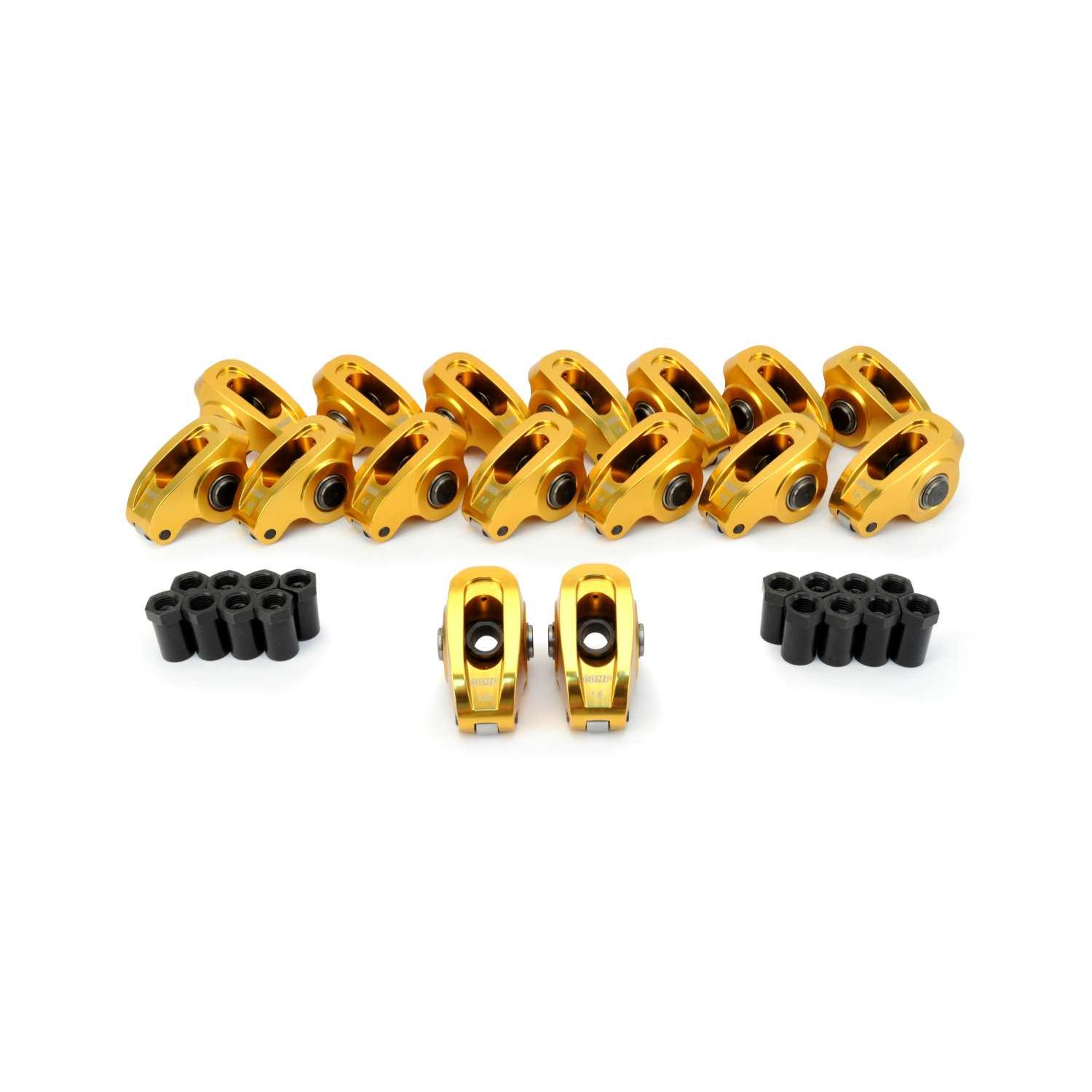 Comp Cams Small Block Ford Ultra-Gold™ ARC Series Aluminum Rocker Arms: 7/16" Stud, 1.72 Ratio