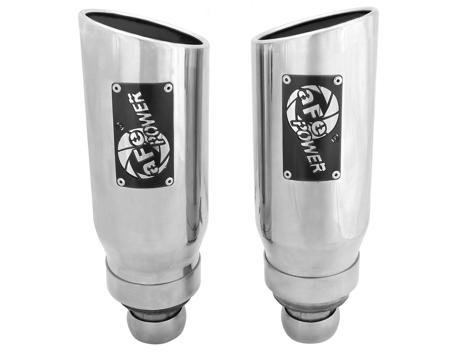 AFE MACH Force-Xp 304 Stainless Steel OE Replacement Exhaust Tip Polished (2009-2019 1500, 1500, 1500 Classic, Ram 1500) - 49C42046-P