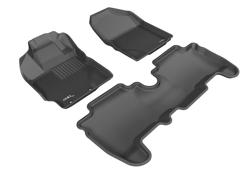 3D MAXpider 2013-2014 Scion XD Kagu 1st & 2nd Row Floormats - Black