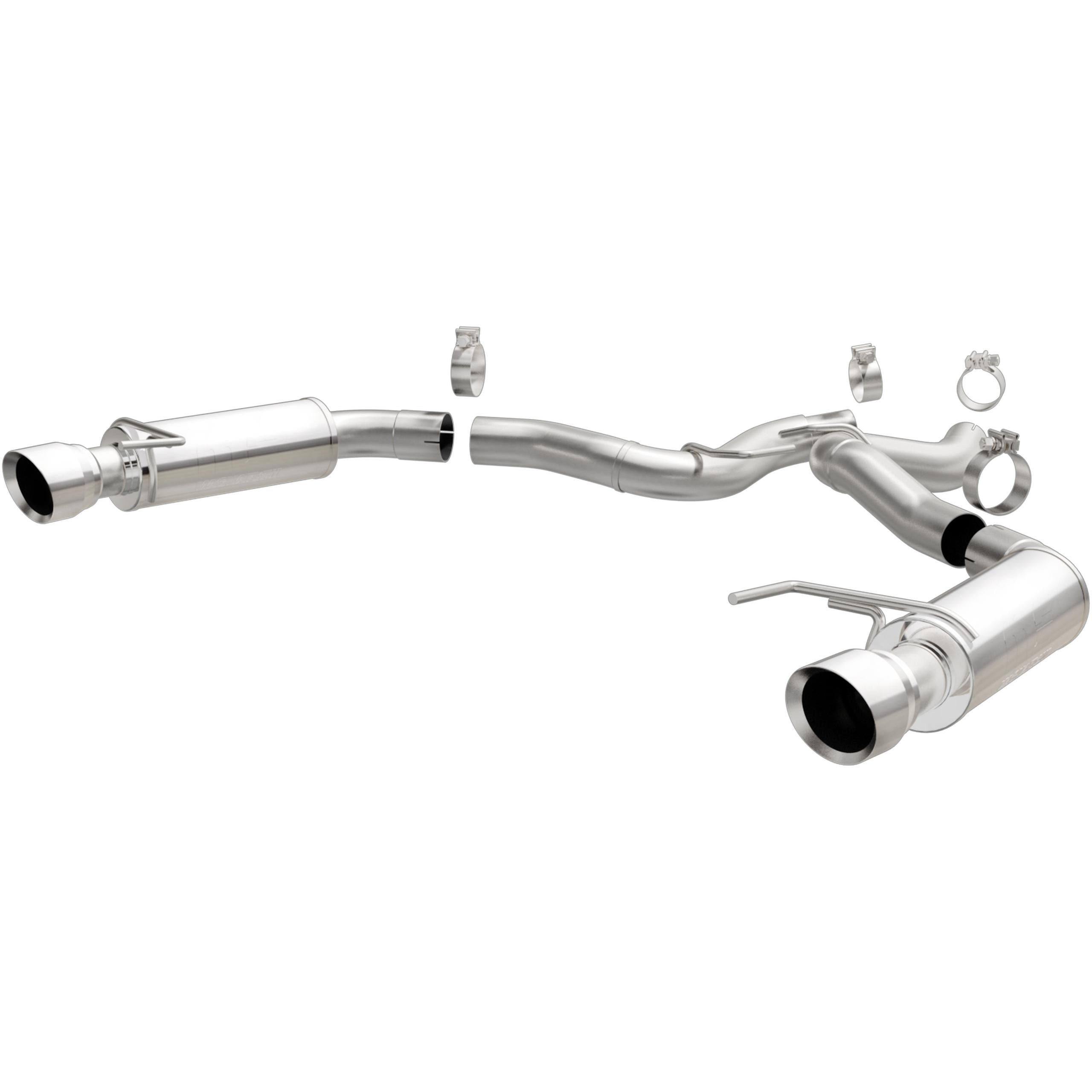 MagnaFlow Axle-Back Exhaust Kit 3" Competition Series Stainless Steel With 4.5" Polished Tips (2015-2017 S550 Mustang GT / 2024 S650 Mustang GT Non Active) - 19103