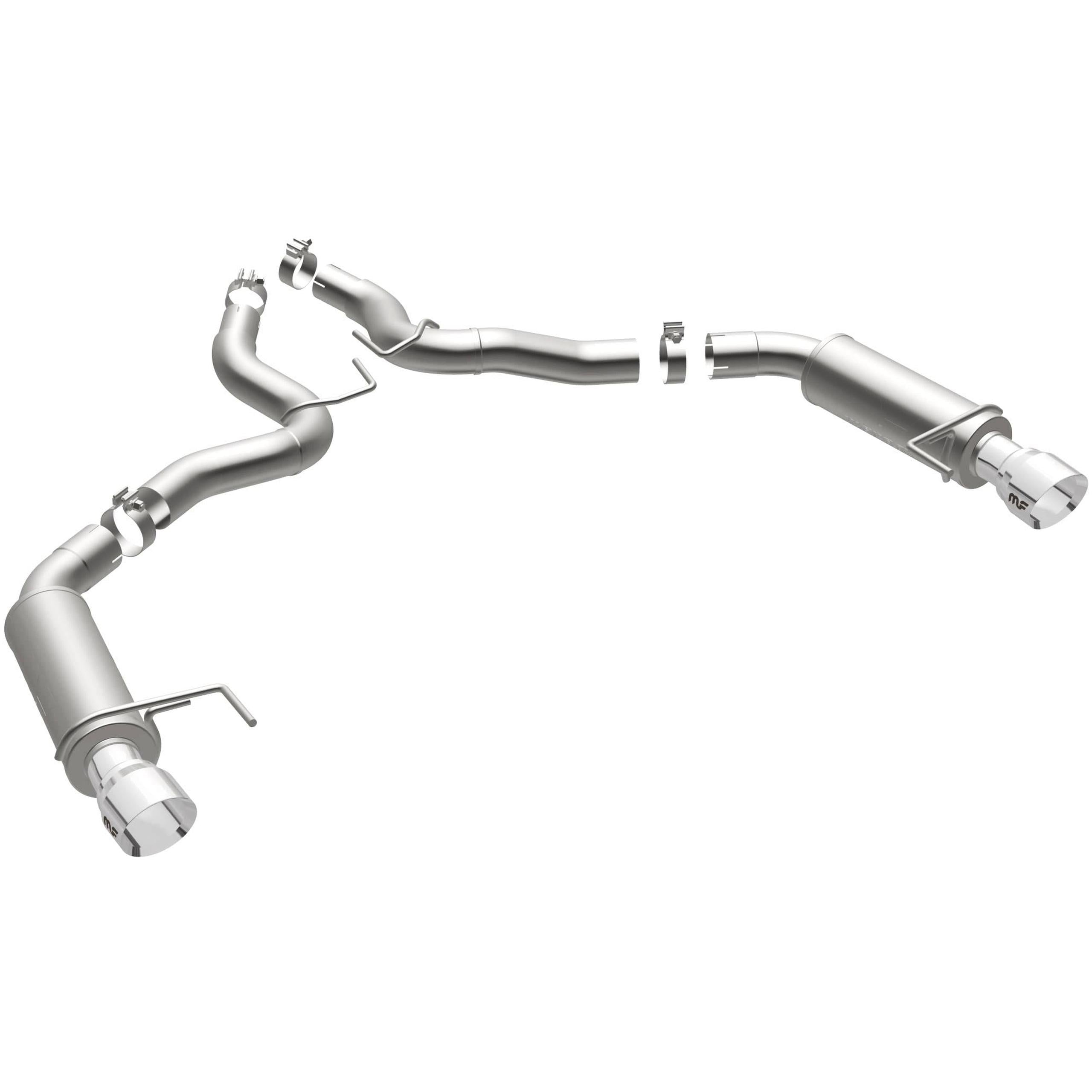 MagnaFlow Axle-Back Exhaust Kit 3" Competition Series Stainless Steel With 4.5" Polished Tips (2015-2017 S550 Mustang GT / 2024 S650 Mustang GT Non Active) - 19103