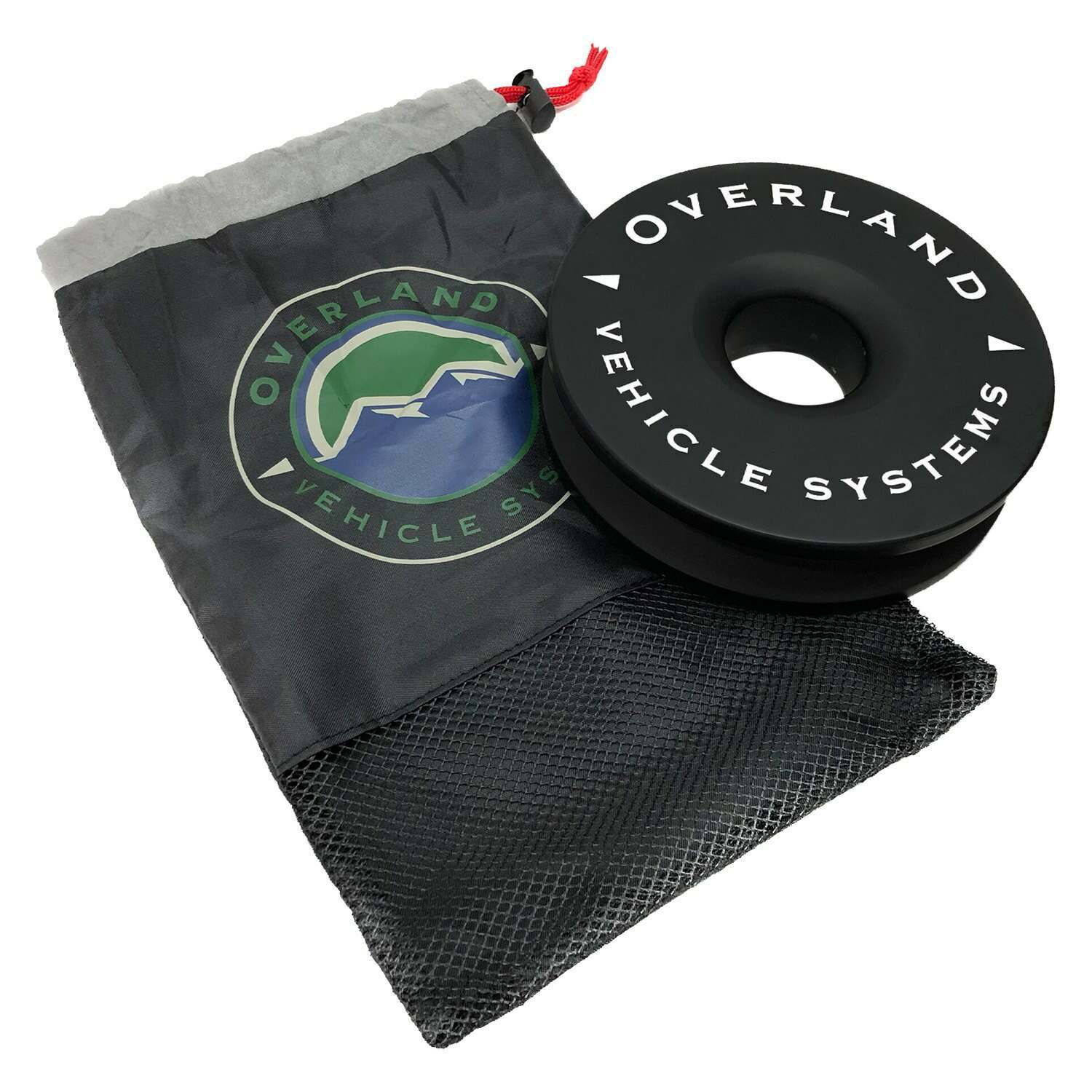 Overland Vehicle Systems Recovery Ring 6.25 Inch 45,000 LBS Black With Storage Bag Universal Overland Vehicle Systems - 19240004