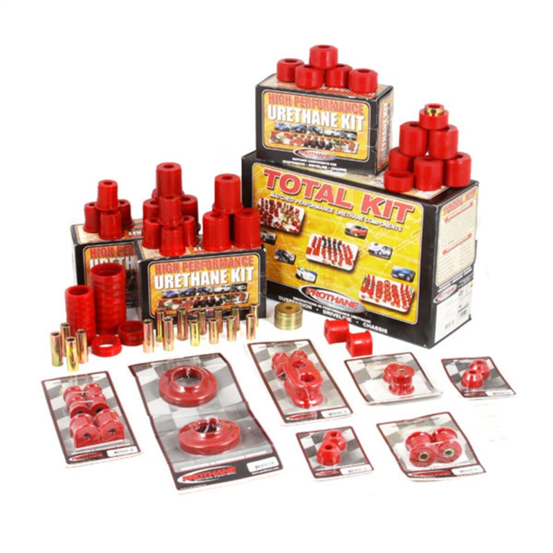 Rugged Ridge This Red Polyurethane Bushing Kit From Prothane Fits 97-06 Jeep Wrangler Tj. - 18350.06