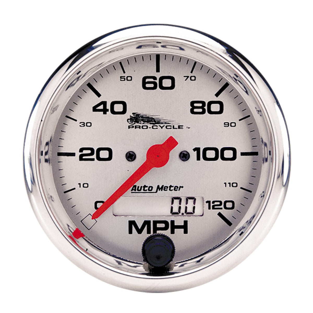 Auto Meter 3-3/4" SPEEDOMETER, 0-120 MPH, SILVER, PRO-CYCLE - 19352
