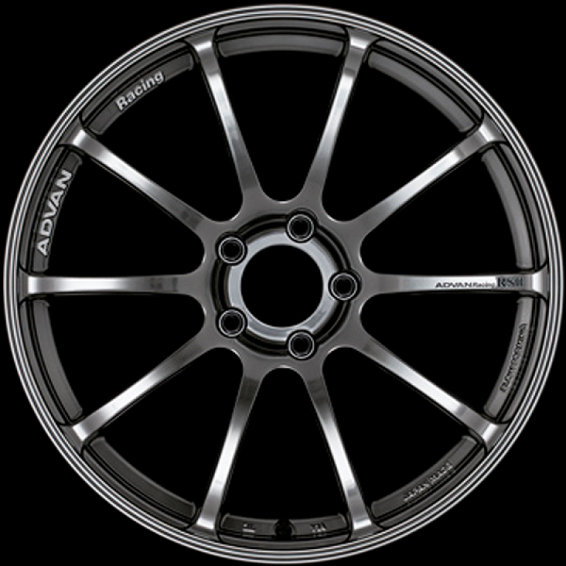 ADVAN RACING RSII 17X7.5 +50 5-100 HYPER BLACK - YAP7F50DHB