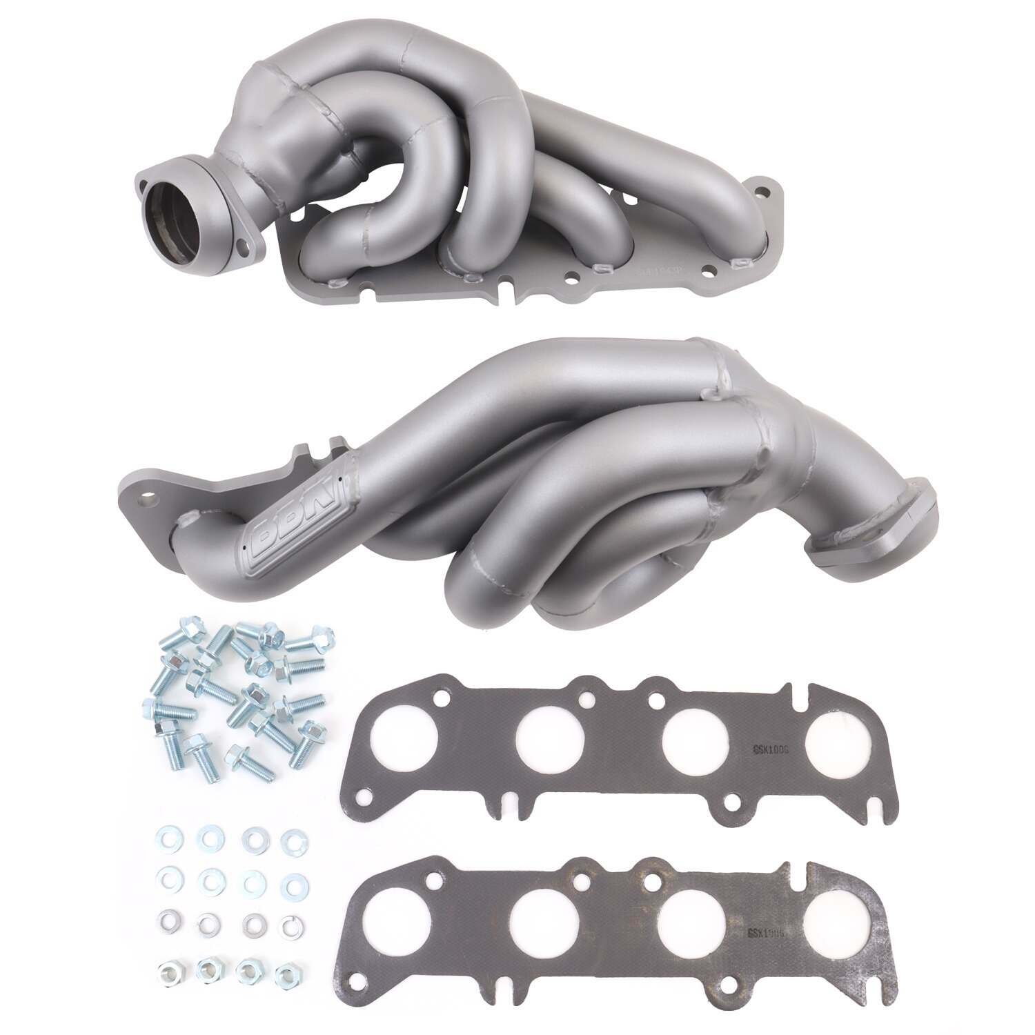 BBK 2011-2014 Ford F150 Coyote 5.0 Truck 1-3/4" Shorty Tuned Length Headers - Titanium Ceramic (2011-2014 F-150) - 1943