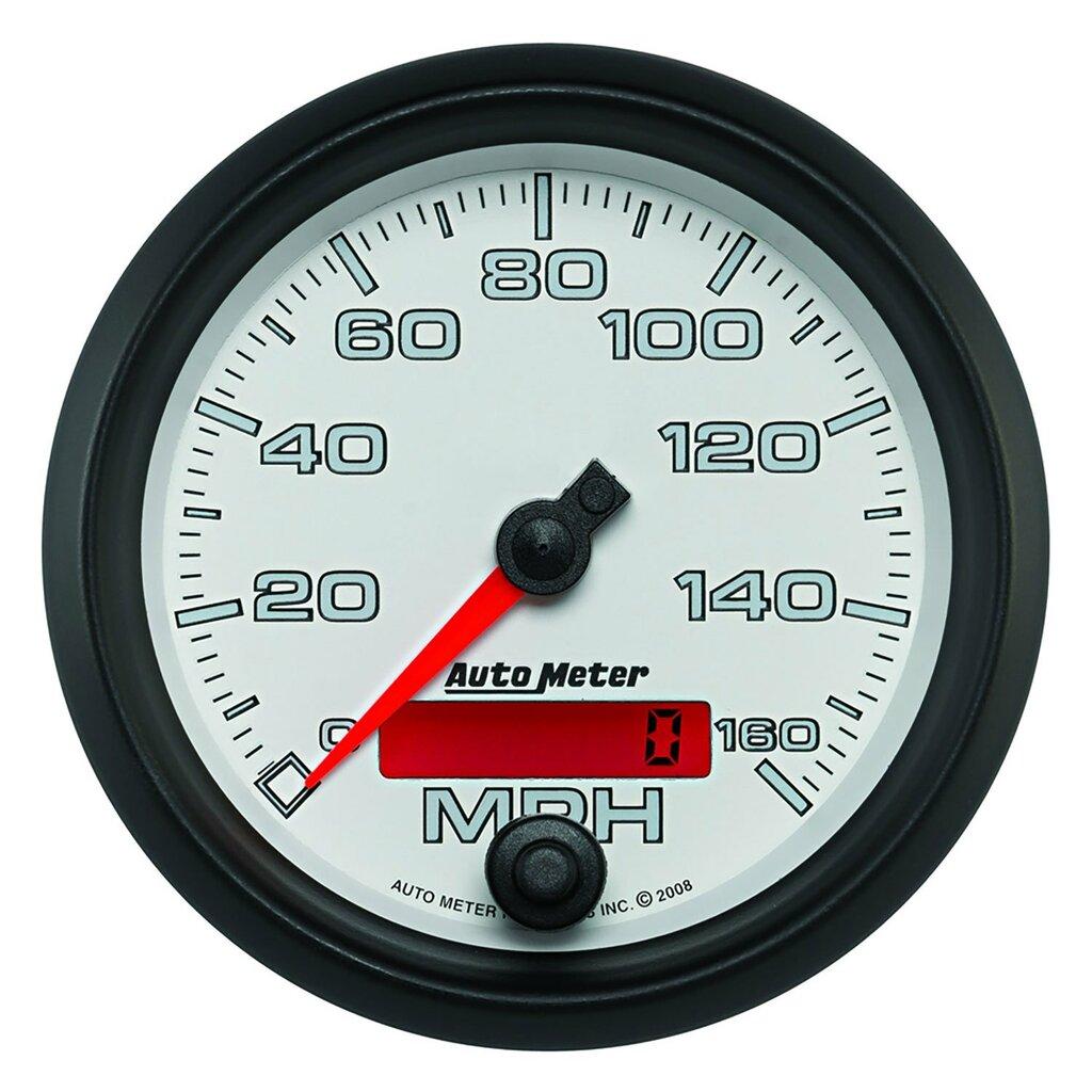 Auto Meter 3-3/8" SPEEDOMETER, 0-160 MPH, WHITE, PRO-CYCLE - 19589