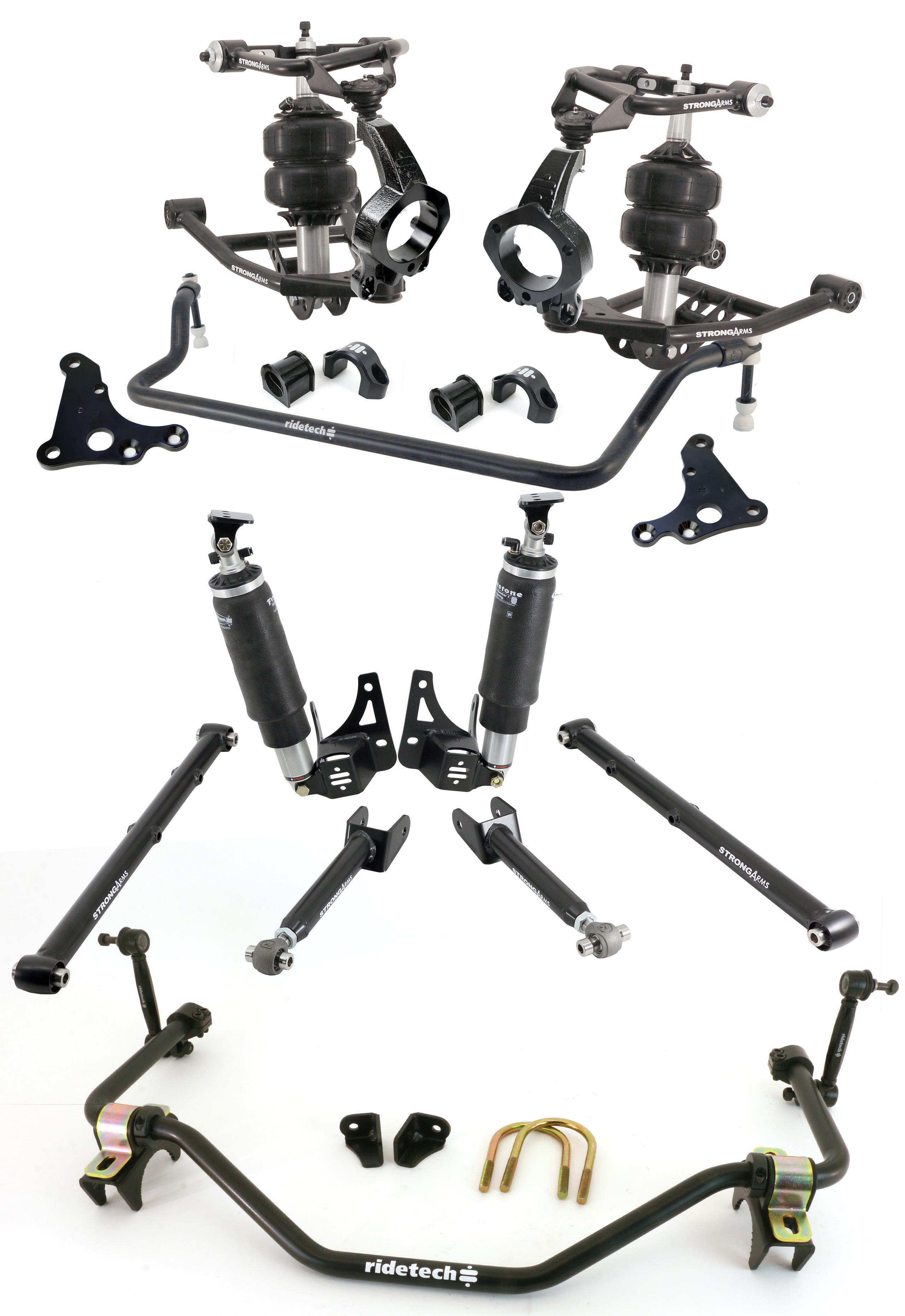 Ridetech HQ Air Suspension System With Hub Spindles For 1968-1972 GM A-Body. - 11240297
