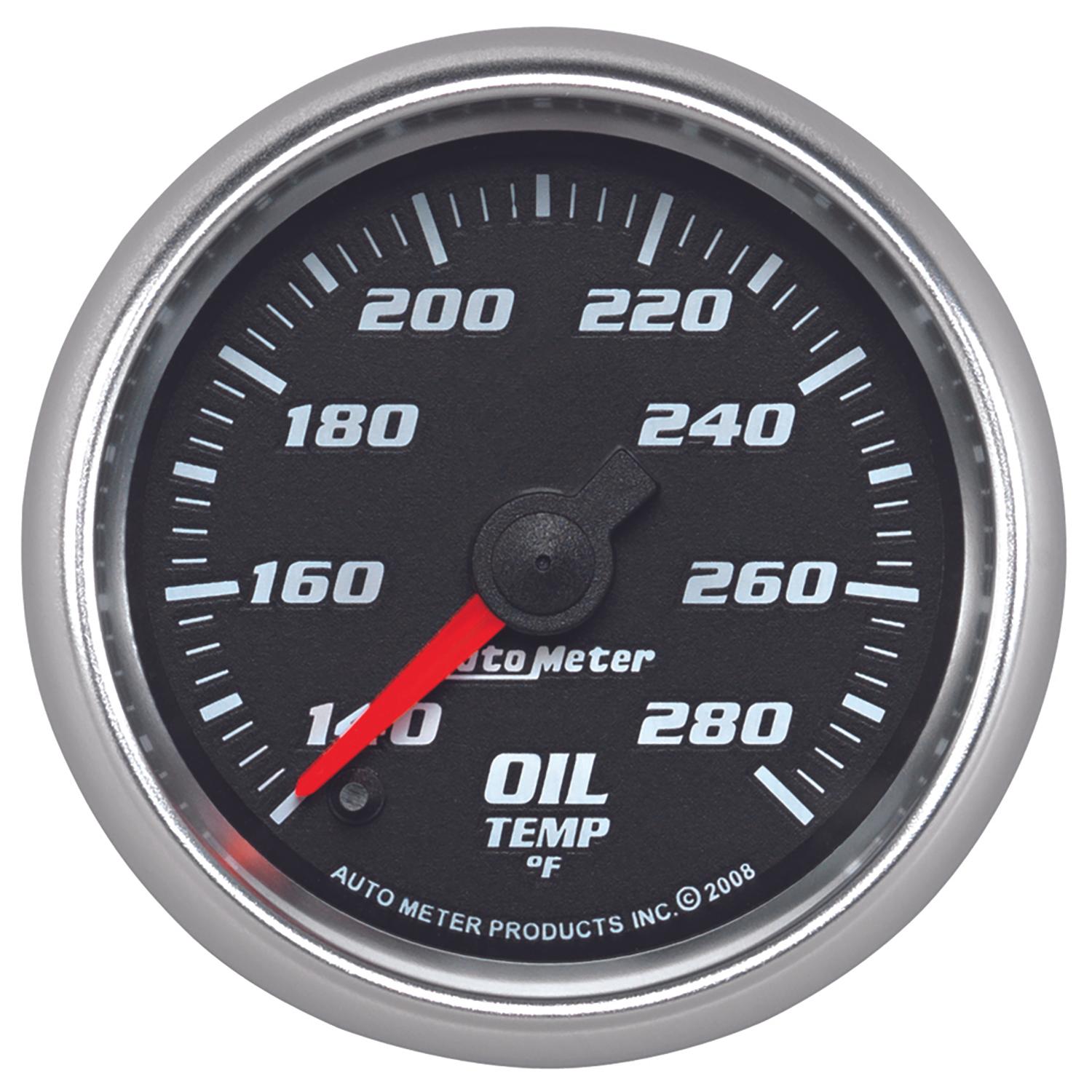 Auto Meter 2-1/16" OIL TEMPERATURE, 140-280 °F, BLACK, PRO-CYCLE - 19640