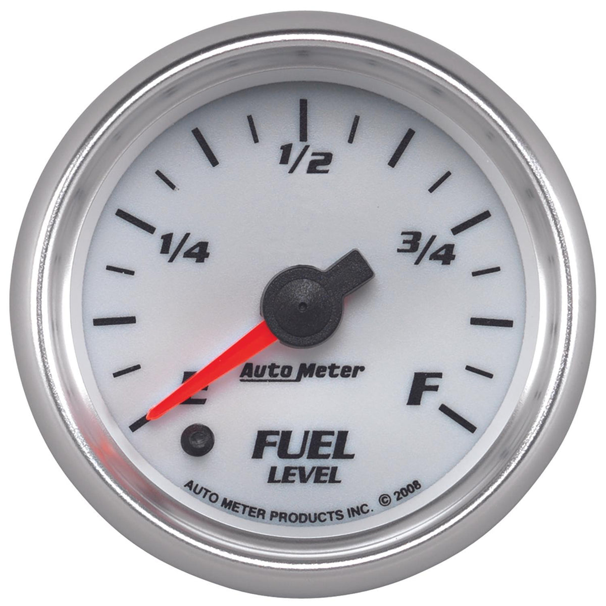 Auto Meter 2-1/16" FUEL LEVEL, PROGRAMMABLE 0-280 Ω, WHITE, PRO-CYCLE - 19709