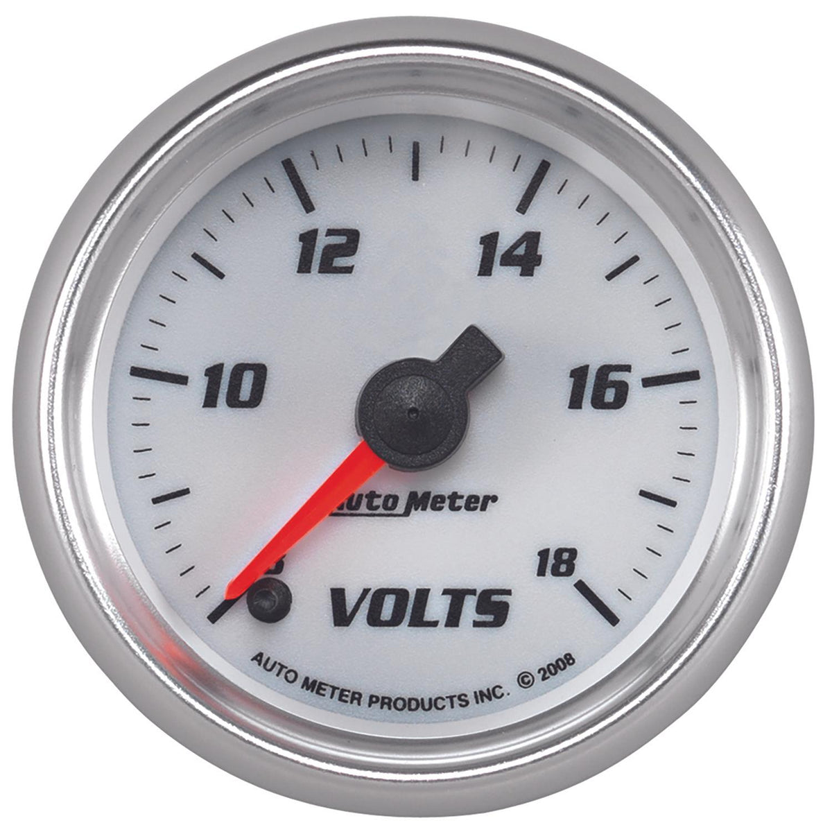 Auto Meter 2-1/16" VOLTMETER, 8-18V, WHITE, PRO-CYCLE - 19792