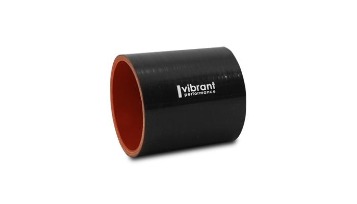 Vibrant Performance Straight Hose Coupler, 4.25" I.D. X 3.00" Long - Gloss Black - 19819