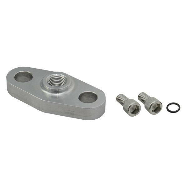 Vibrant Performance Alum. Oil Inlet Flange, -4An Male, Garrett Gt4708/4718/5008/5018/5518/5533/5541 - 19874