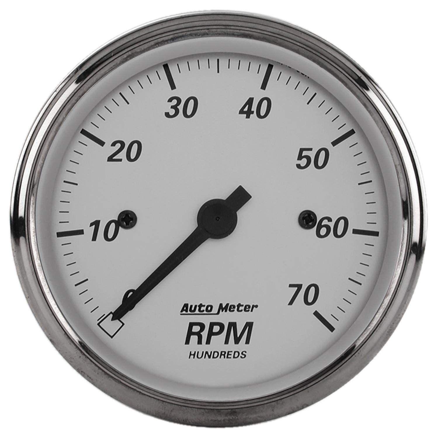 Auto Meter 3-1/8" IN-DASH TACHOMETER, 0-7,000 RPM, AMERICAN PLATINUM - 1995