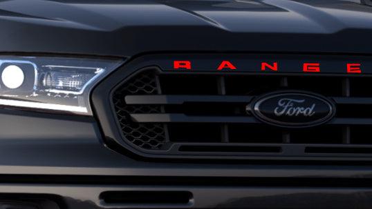 Anchor Room Front Grille Letter Vinyl Inserts (2019-2023 Ranger) - Competition Orange - 19FA_FGL_CO