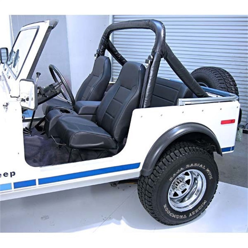 Rugged Ridge Seat High-Back Front No-Recline Black; 76-02 Cj/Wrangler Yj/Tj - 13401.01