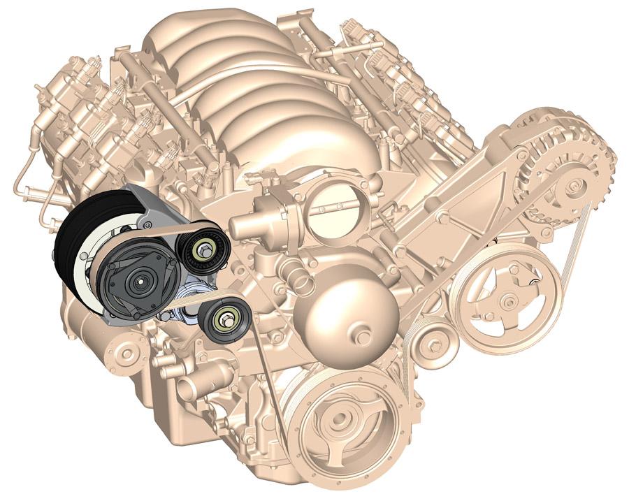 Holley LS A/C Accessory Drive Kit - Includes R4 A/C Compressor, Tensioner, &amp; Pulleys.  - 20-140