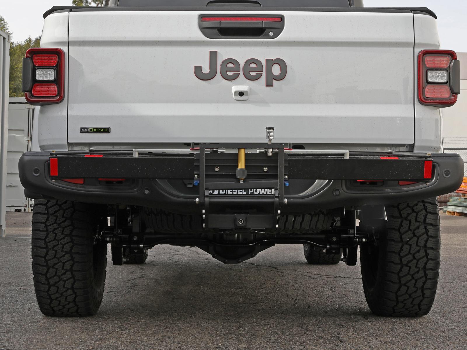 aFe Vulcan Series 3" 304 Stainless Steel DPF Back Hi-Tuck Exhaust System with Black Tip (2021 Gladiator 3.0L) - 49-38094-B