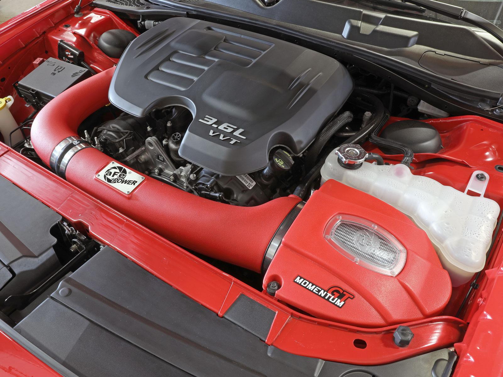 AFE Momentum GT Cold Air Intake System Red w/ Pro DRY S Filter (2011-2021 300, 300, Challenger, Charger) - 51-72201-R