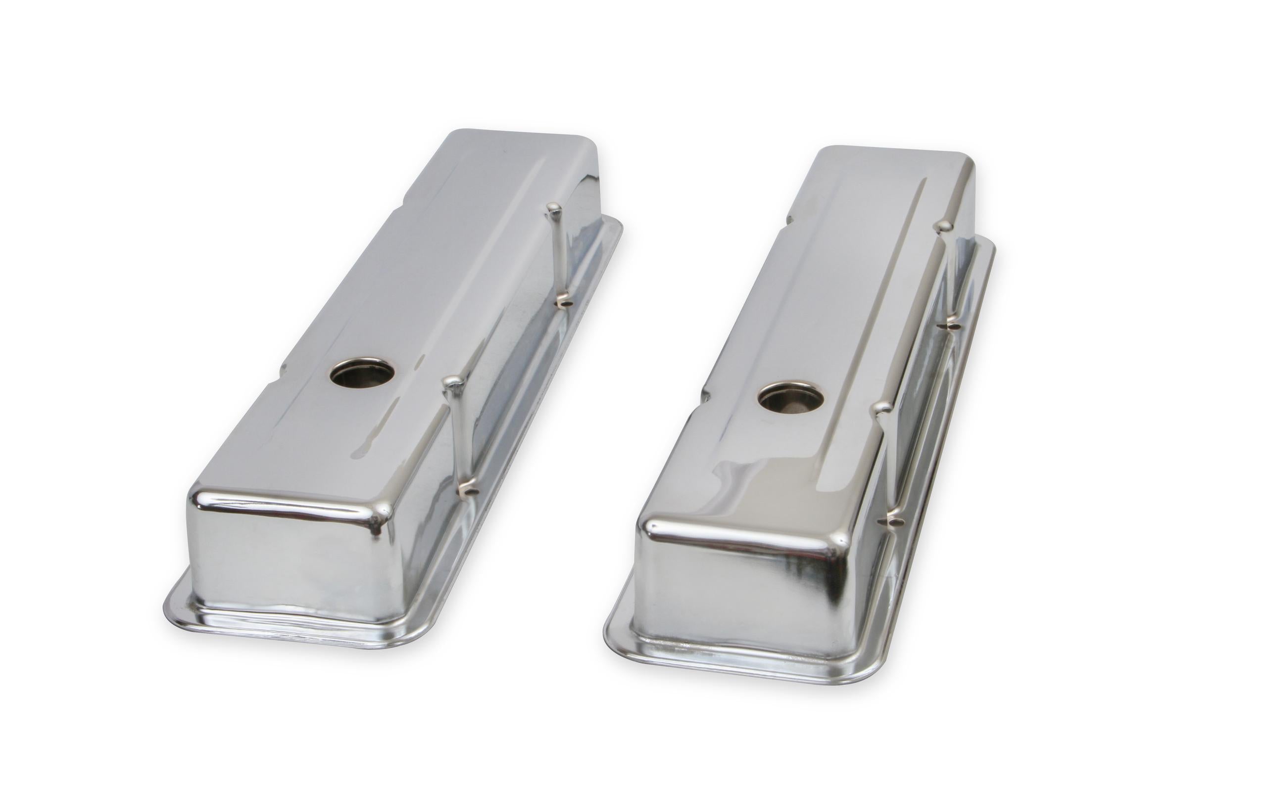 Mr. Gasket Chrome Valve Covers - Dual Cap Holes.  - 9800