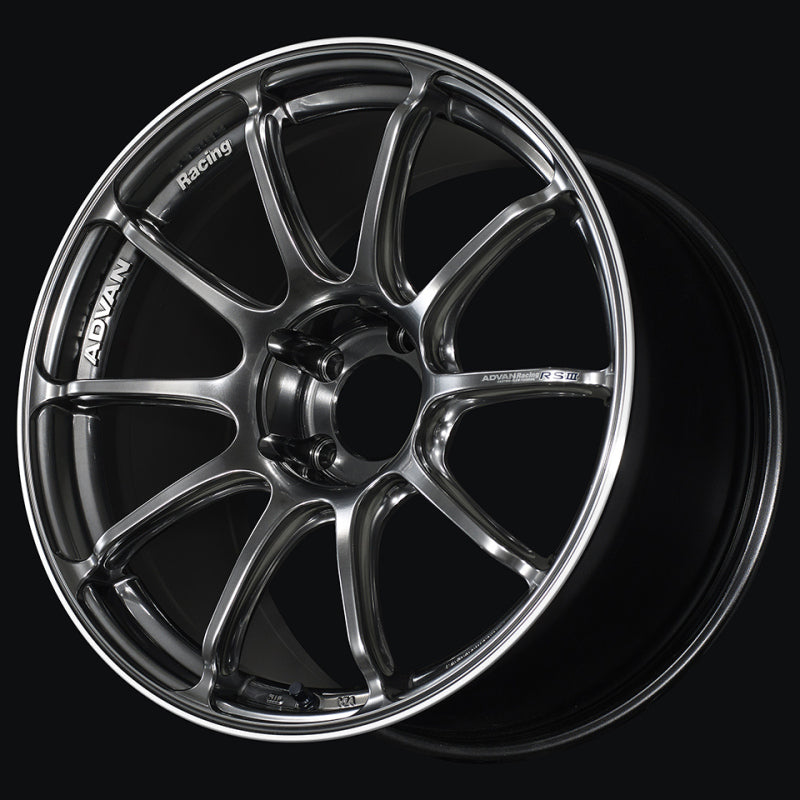 ADVAN RACING RSIII 19X8.5 +35 5-120 RACING HYPER BLACK & RING - YA39H35WHBR
