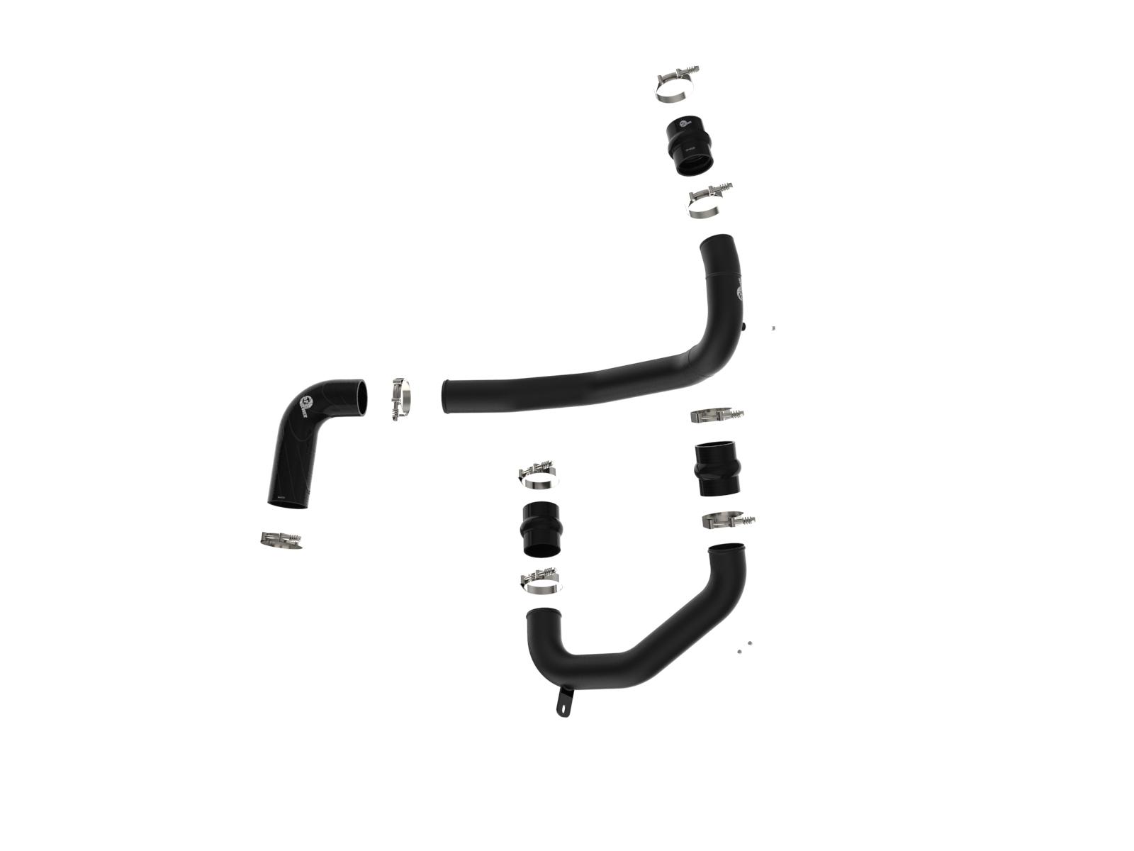 AFE BladeRunner Aluminum Charge Pipe Kit Black (2008-2010 F-250 Super Duty, F-350 Super Duty) - 46-20074-B