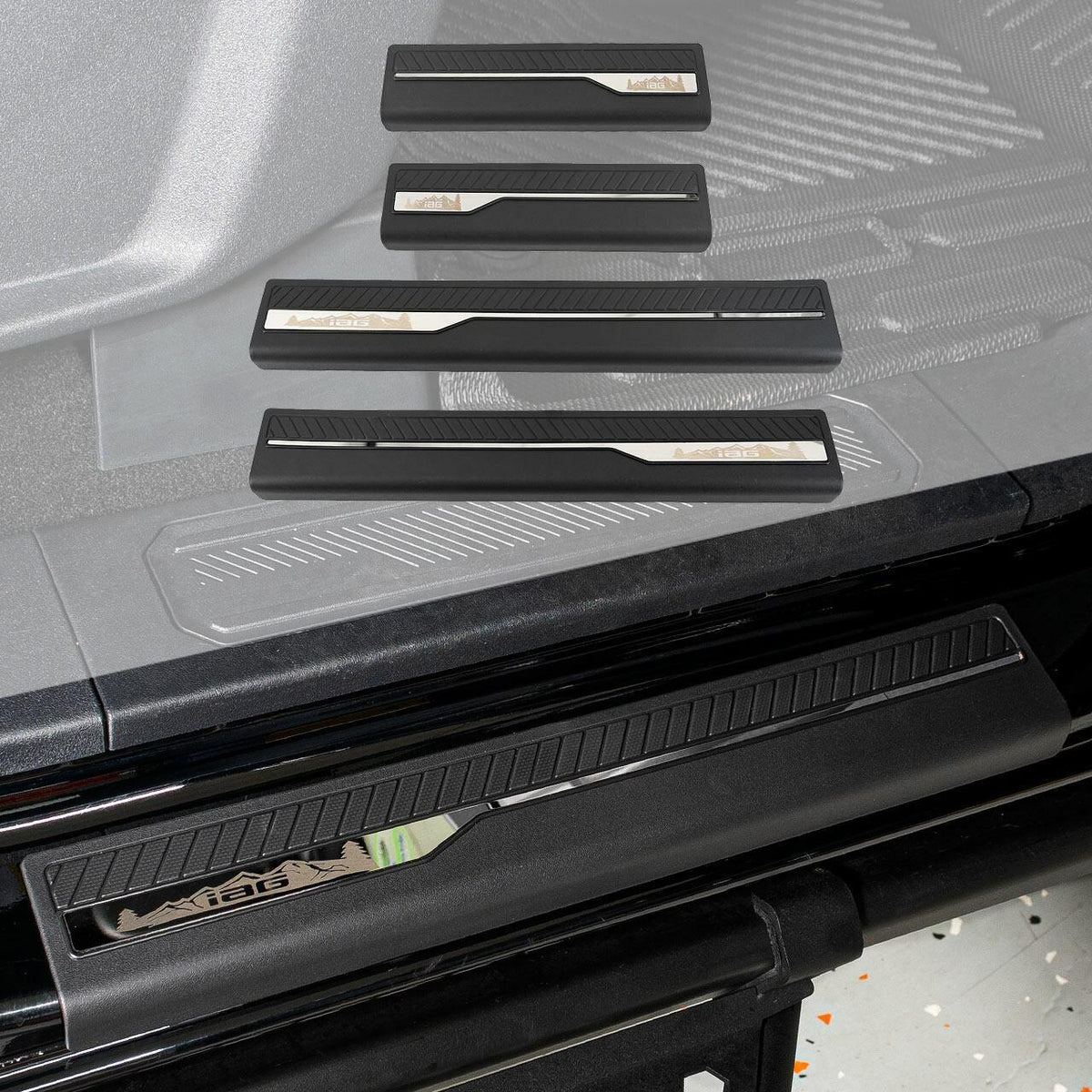 IAG Performance I-Line Door Sill Protector 4Pcs (2021-2025 Ford Bronco) - IAG-BDY-F3001
