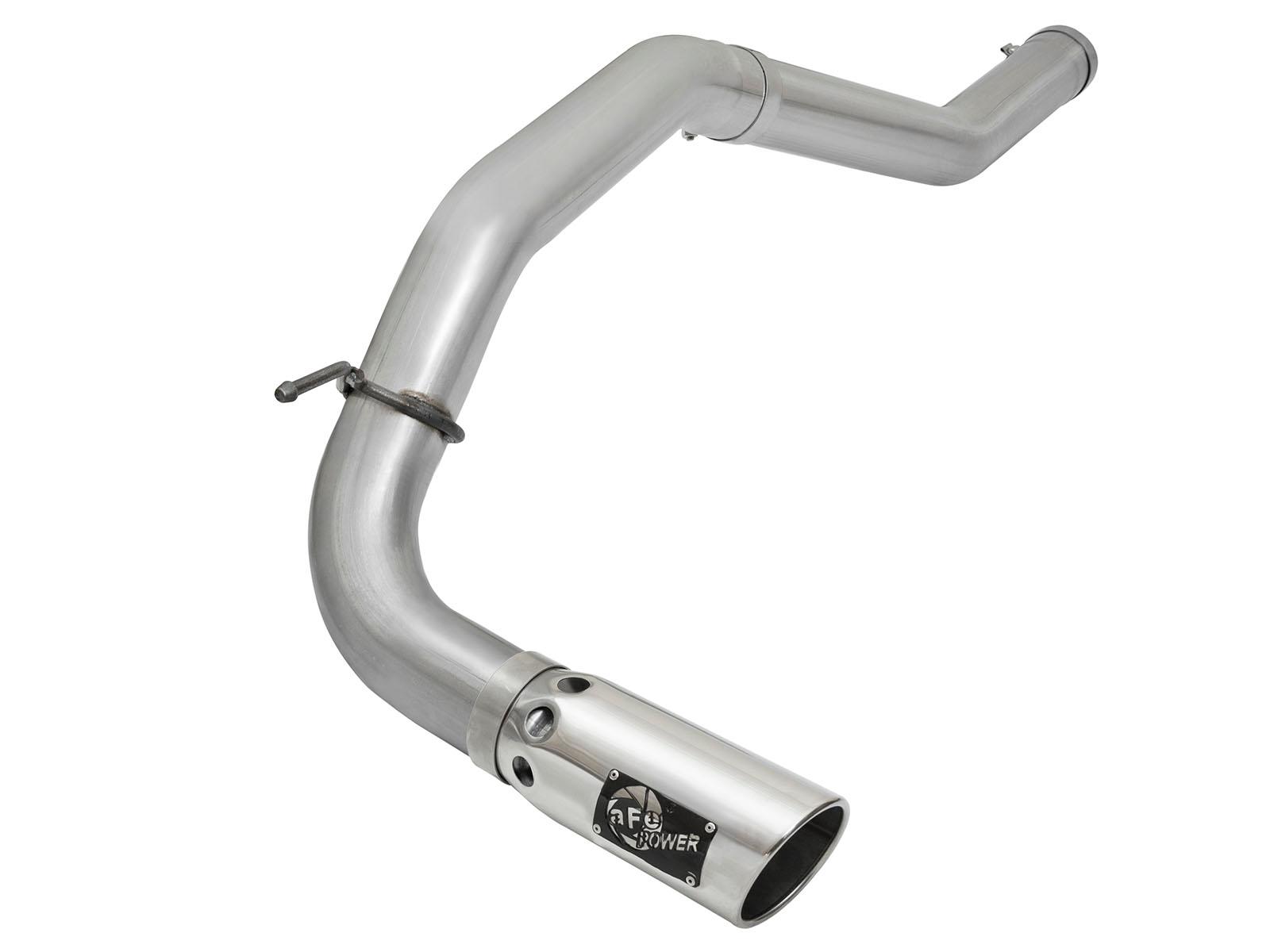 AFE Large Bore-HD 4 IN DPF-Back Stainless Steel Exhaust System w/Polished Tip (2016-2019 Titan XD) - 49-46113-P