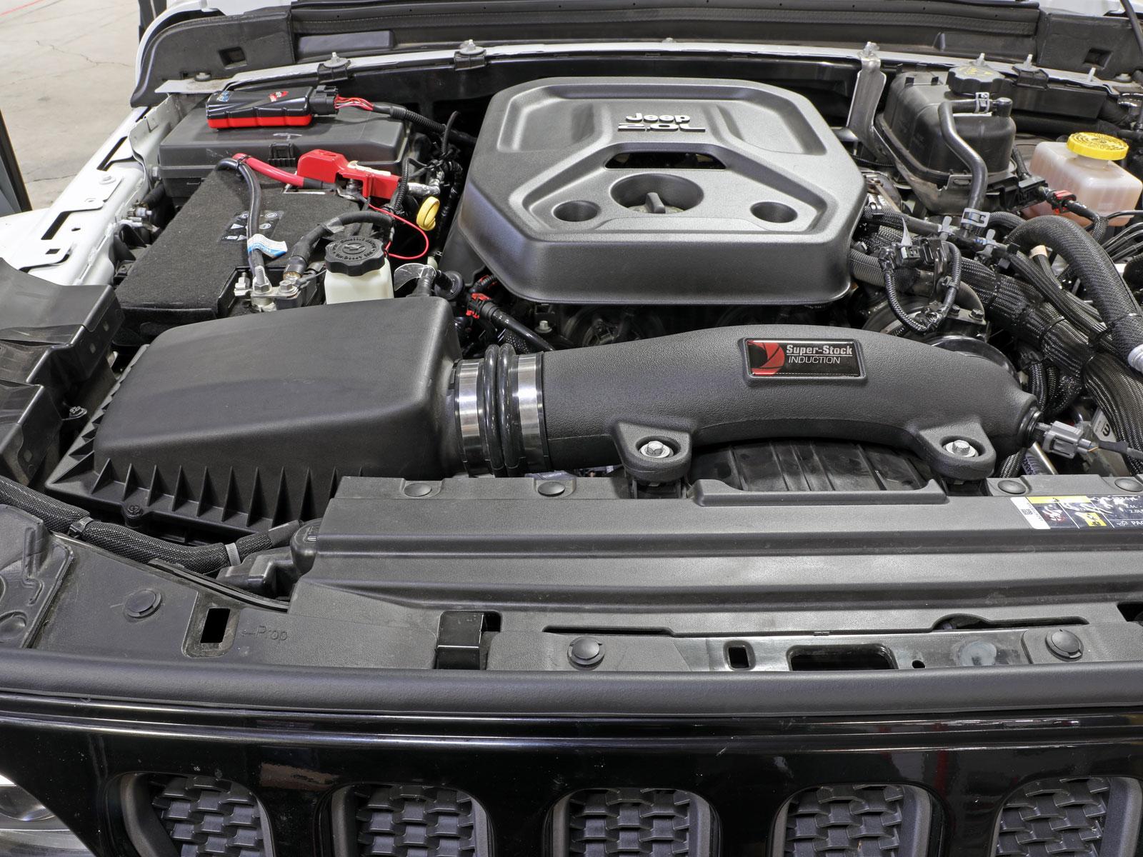 AFE Super Stock Induction System w/ Pro DRY S Media (2018-2021 Wrangler, Wrangler) - 55-10010D