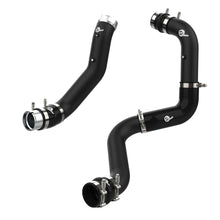AFE BladeRunner Aluminum Hot and Cold Charge Pipe Kit Black (2020-2021 Silverado 2500 HD, Silverado 3500 HD, Sierra 2500 HD, Sierra 3500 HD) - 46-20444-B
