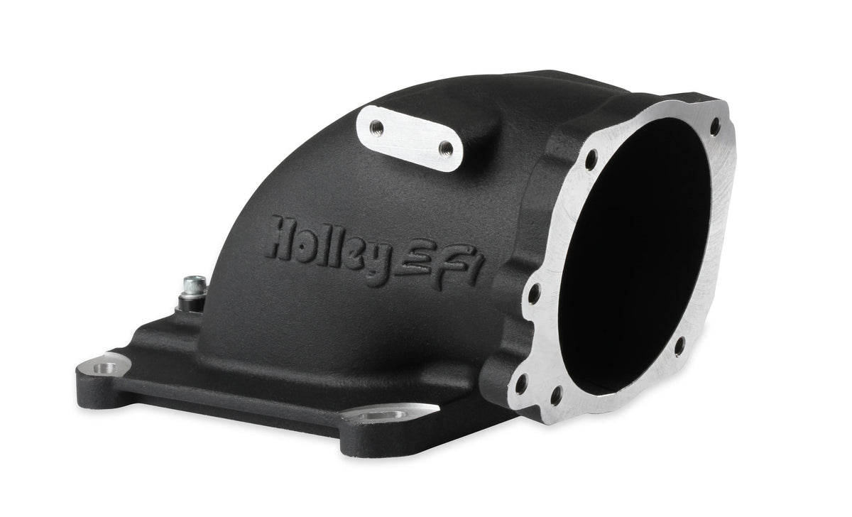 Holley Efi 300-240FBK Intake Elbow, Ford Throttle To 4150, Blk
