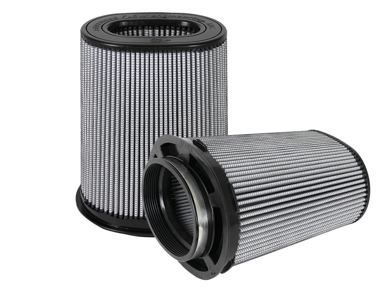 AFE Momentum Intake Replacement Air Filter w/ Pro DRY S Media (Pair) (6 x 4) IN F x (8-1/4 x 6-1/4) IN B x (7-1/4 x 5) IN T (Inverted) x 10 IN H - 21-91136-MA