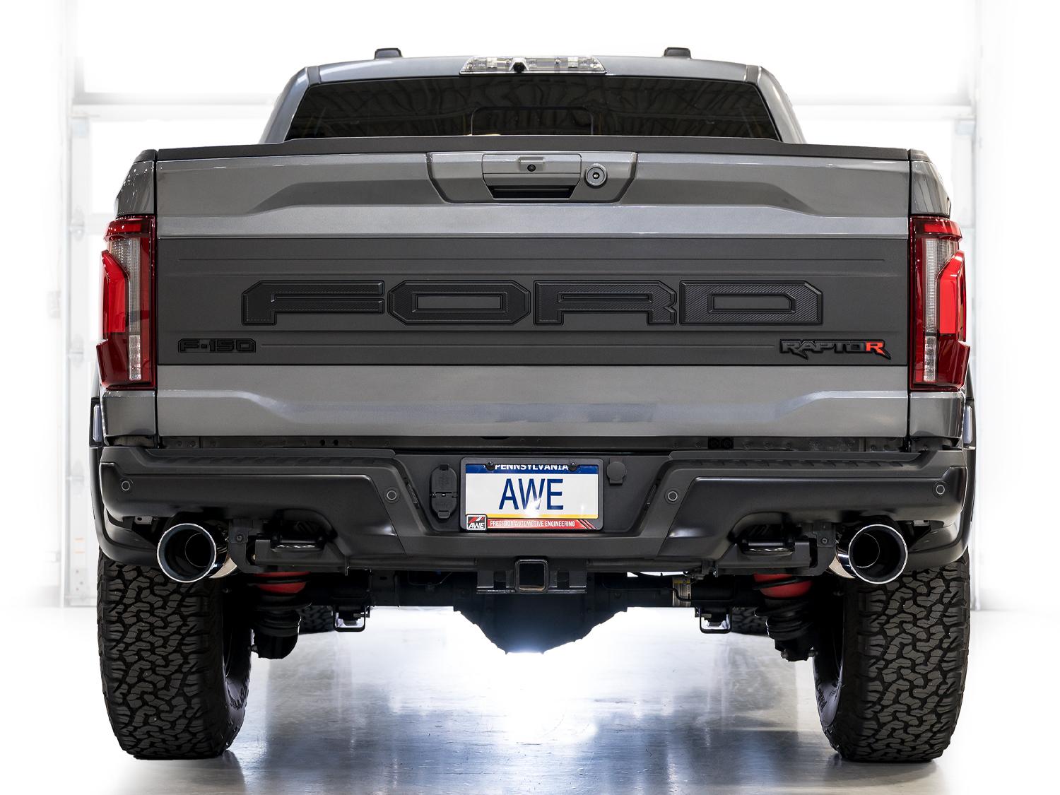 AWE SwitchPath Exhaust - Chrome Silver Tips (2023-2025 F-150 Raptor R 5.2L) - 3025-32852