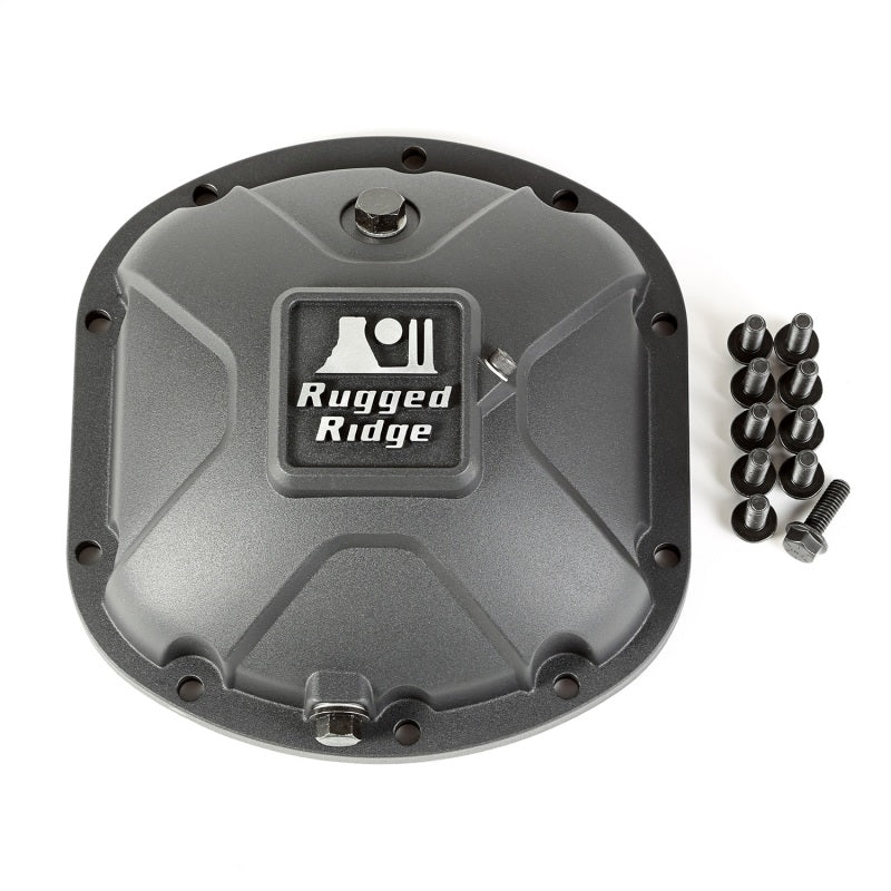 Rugged Ridge Boulder Aluminum Differential Cover Black For Dana 30 - 16595.13