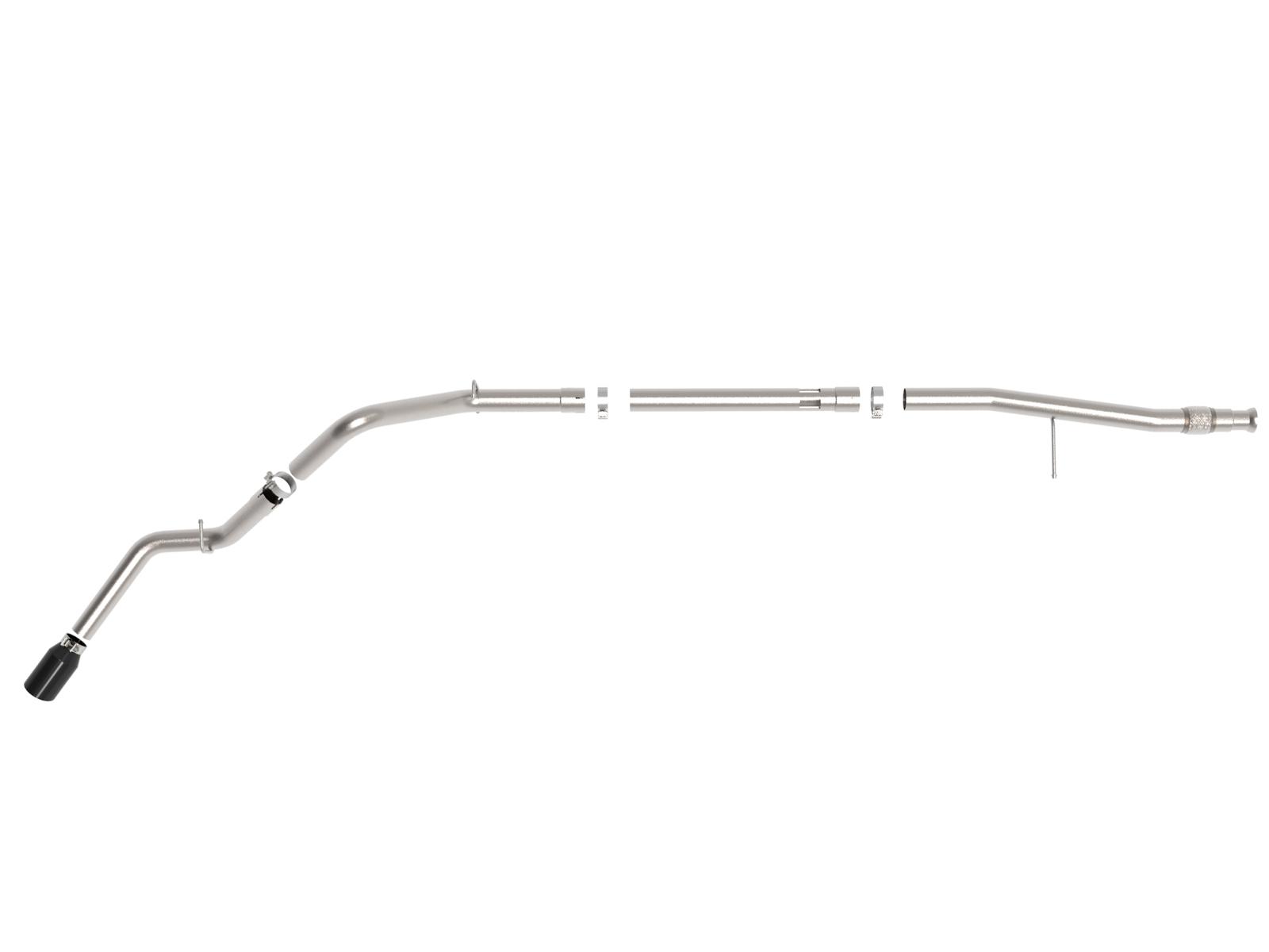 AFE Large Bore-HD 3 IN 409 Stainless Steel DPF-Back Exhaust System w/Black Tip (GM Trucks 20-21 L6-3.0L (td) LM2) - 49-44128-B