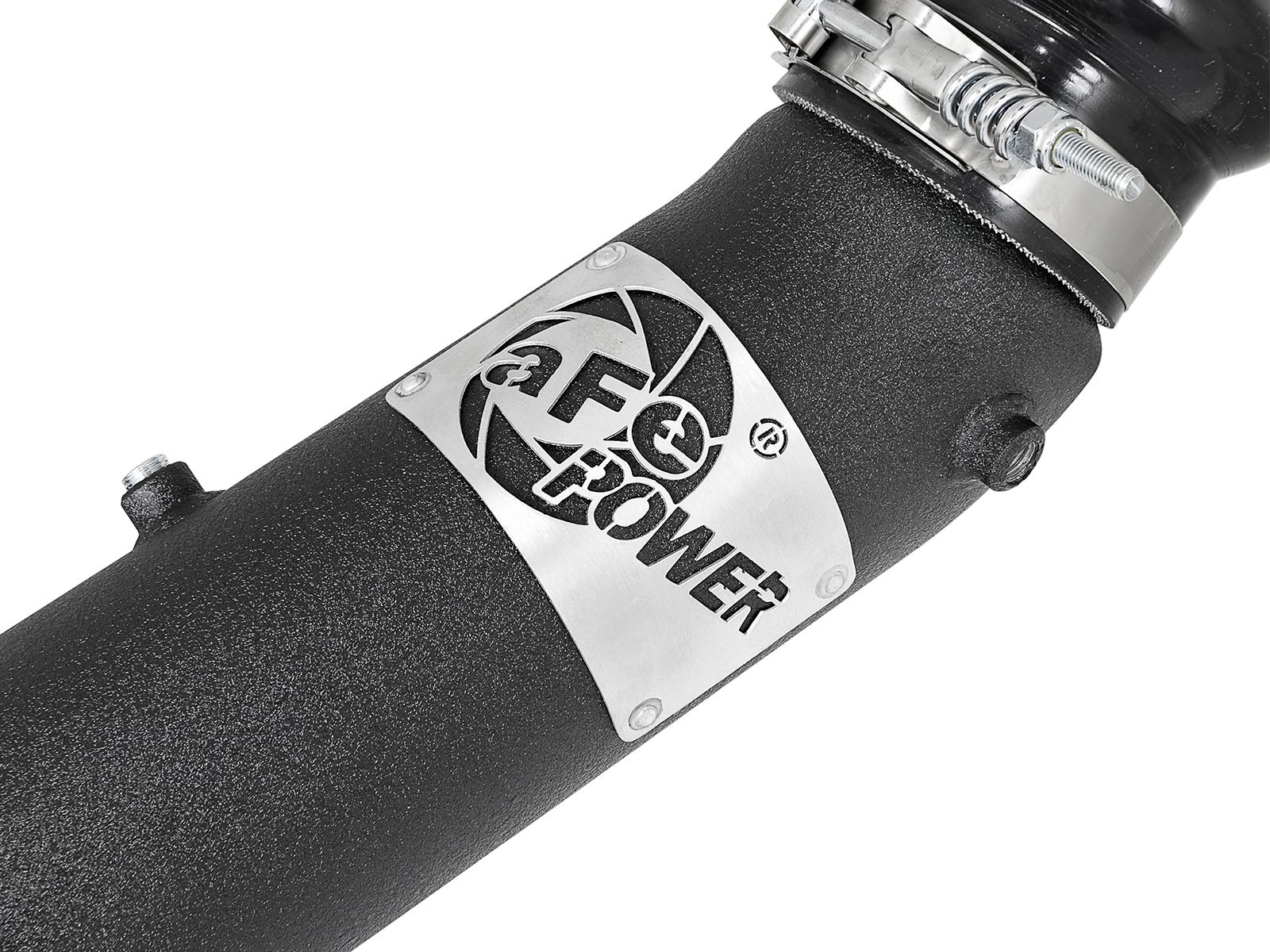 AFE BladeRunner 3 IN Aluminum Aluminum Cold Charge Pipe Black (2017-2019 Silverado 2500 HD, Silverado 3500 HD, Sierra 2500 HD, Sierra 3500 HD) - 46-20339-B