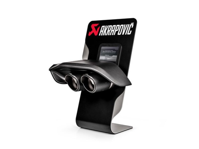 Akrapovic - POS Car Counter Display with sample tail pipe set and carbon diffuser (high gloss) - new. - P-CM-CDC/1