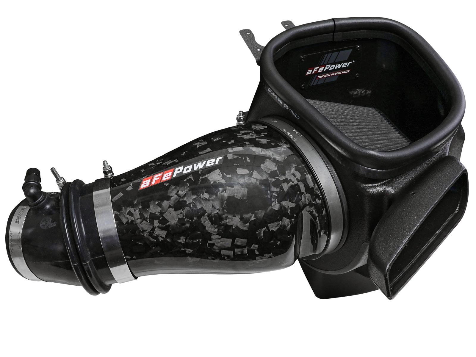 aFe Track Series Carbon Fiber Cold Air Intake System - Black Pro 5R Filter (2021 Dodge Durango SRT Hellcat V6-6.2L (sc)) - 57-10028K