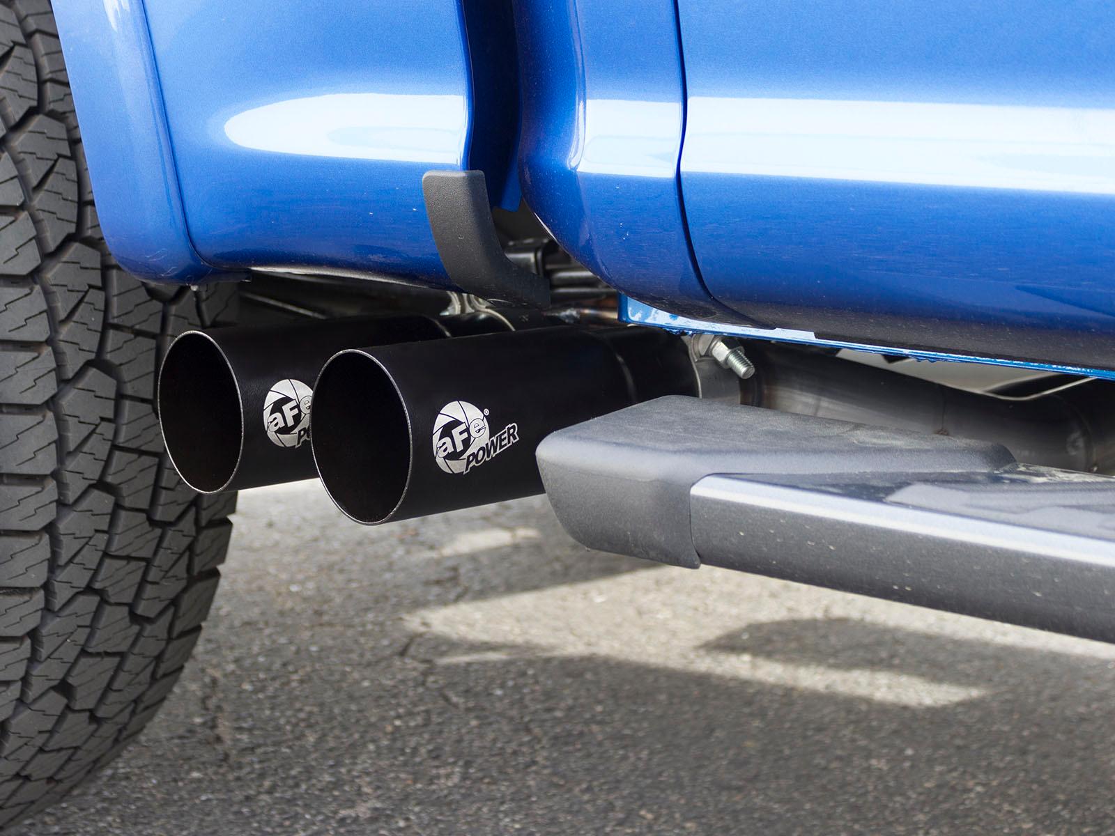 AFE Rebel Series 3 IN to 2-1/2 IN 409 Stainless Steel Cat-Back Exhaust w/Black Tip (2015-2020 F-150, F-150, F-150) - 49-43081-B
