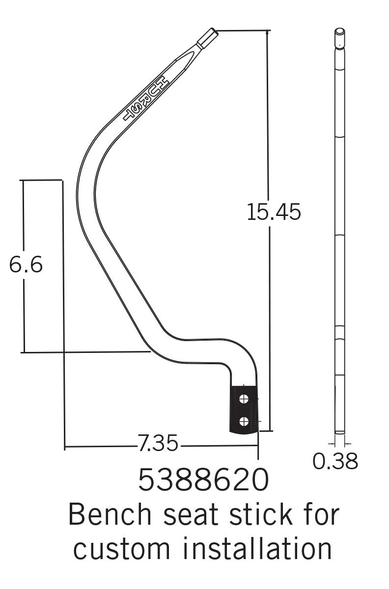 HURST Bench Seat Manual Upper Stick - 5388620