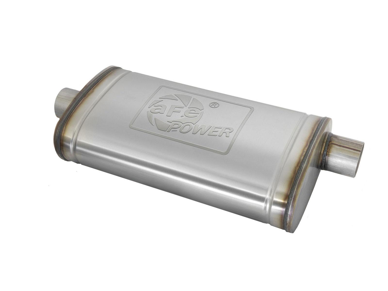AFE MACH Force-Xp 304 Stainless Steel Muffler (3 IN ID Center/Offset x 11 IN W x 5 IN H x 22 IN L - Oval Body) - 49M30016