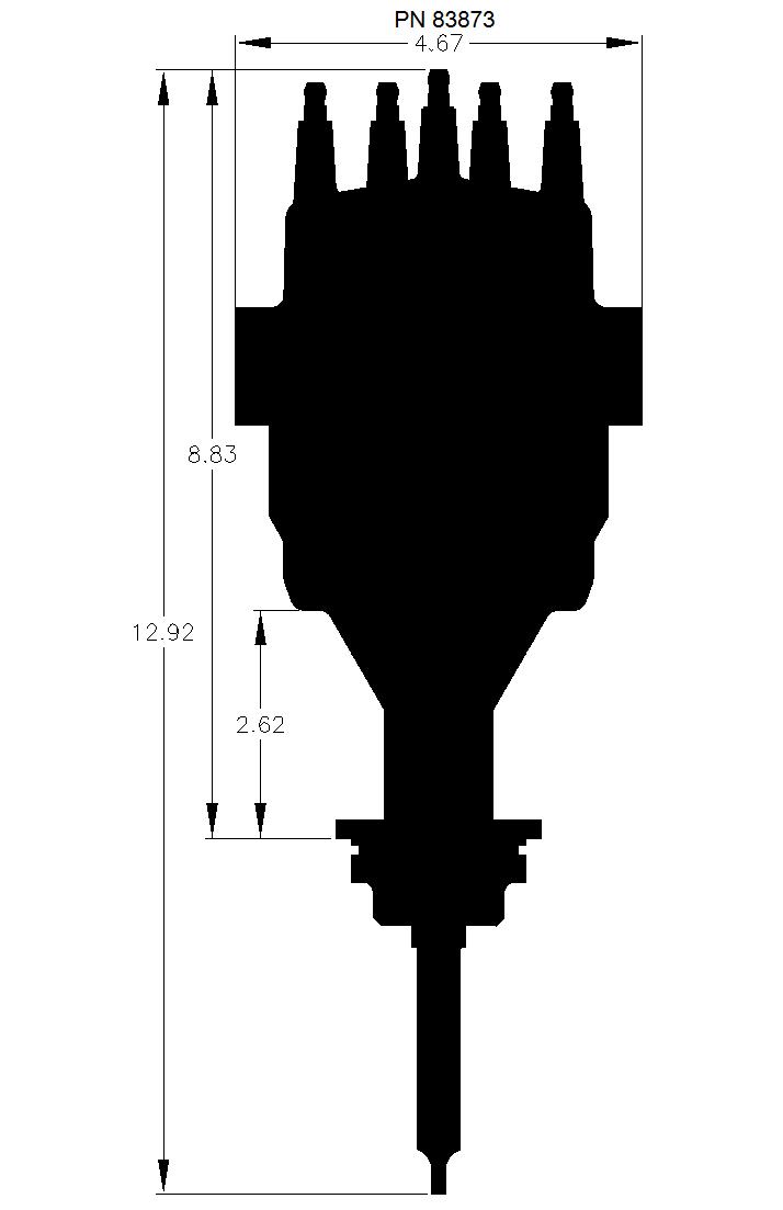 Black Chrysler 426, 440 Ready-To-Run Distributor.  - 83873