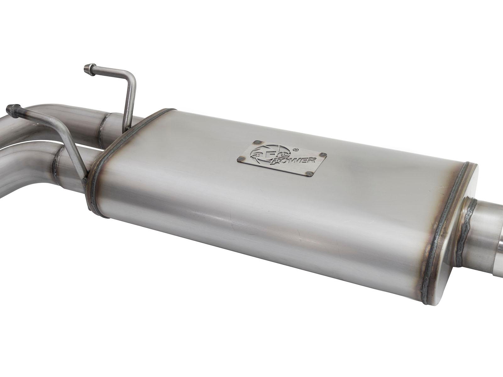 AFE Rebel Series 3 IN to 2-1/2 IN 409 Stainless Steel Cat-Back Exhaust w/ Polish Tip - 49-44062-P