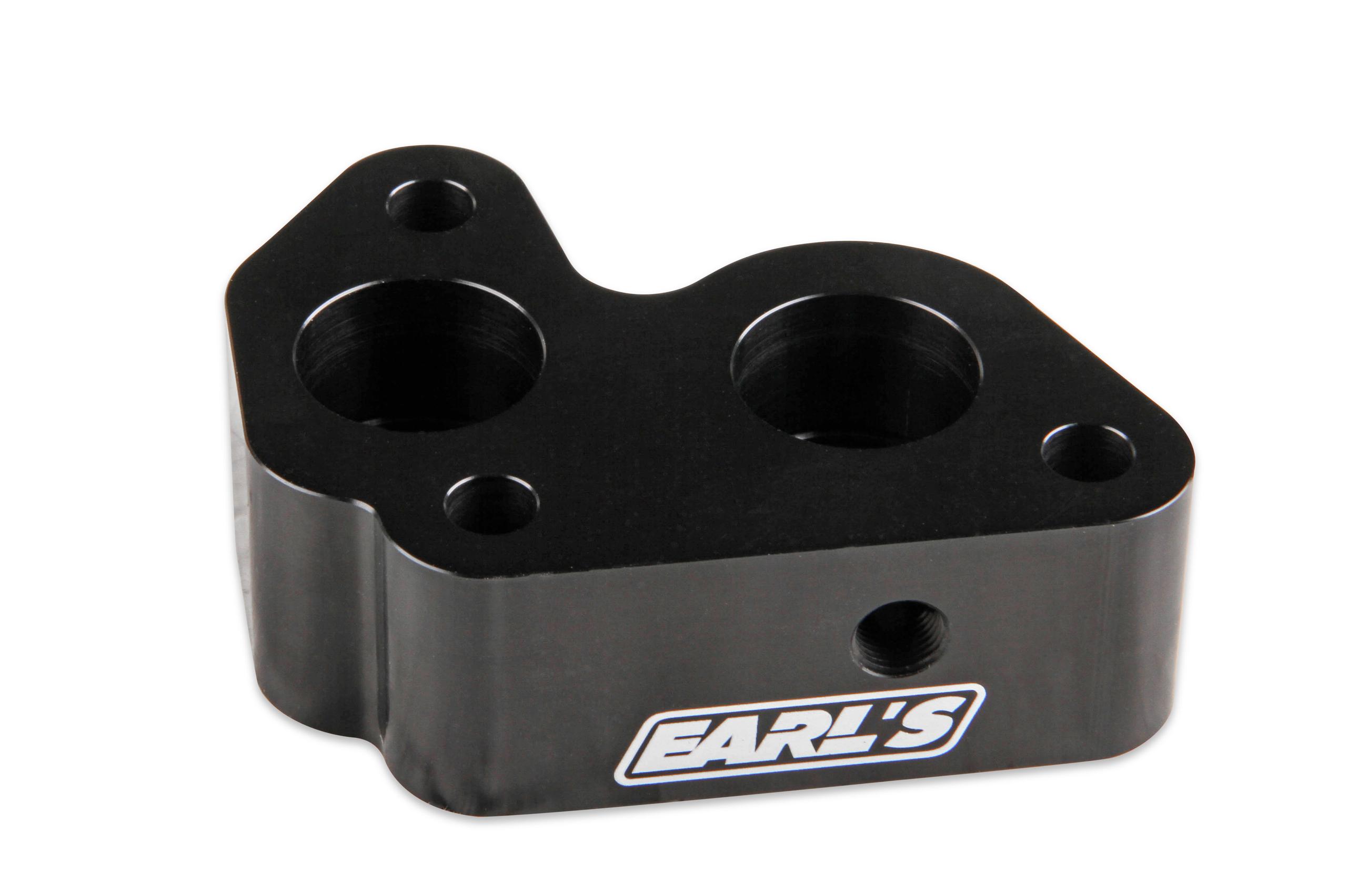 Earls LS0022ERL Gm Ls Water Pump Plates W/ -12 Orb Ports