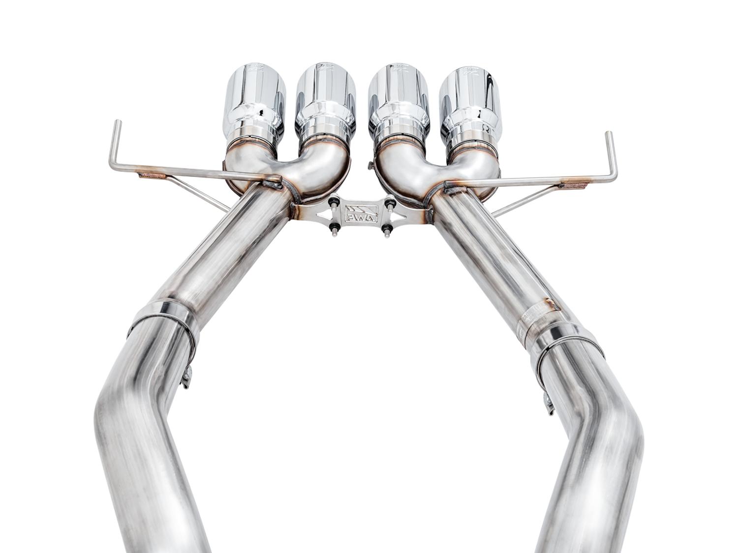 AWE Tuning Track Edition Axle-Back Exhaust w/Chrome Tips (2014-2017 Corvette Stingray, Z51, Grand Sport, Z06, ZR1 w/o AFM)- 3020-42073