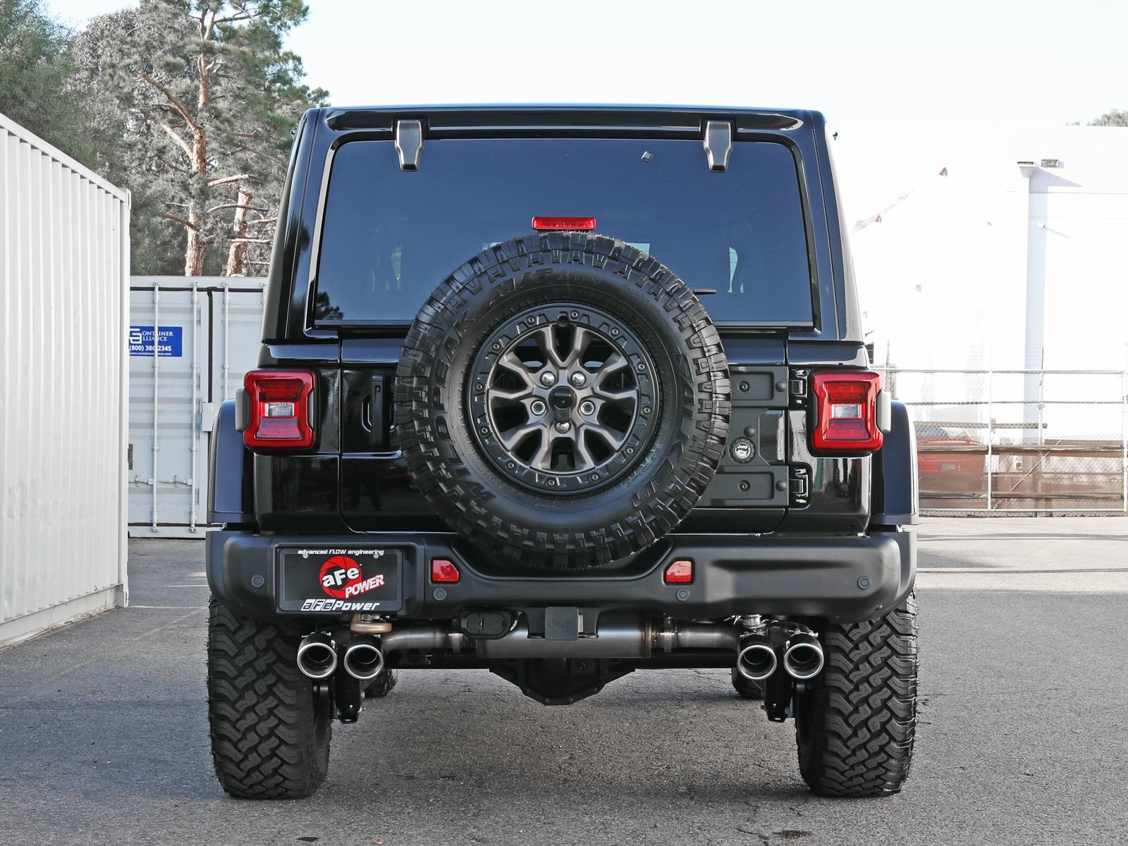 aFe Vulcan Series 2.5" to 3" 304 Stainless Steel Cat-Back Exhaust system w/ Polished Tips (2021-2022 Jeep Wrangler 392 V8-6.4L) - 49-38098-P