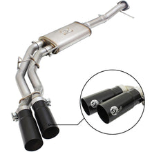 AFE Rebel Series 3 IN to 2-1/2 IN 409 Stainless Steel Cat-Back Exhaust w/Black Tip (2009-2014 F-150) - 49-43080-B